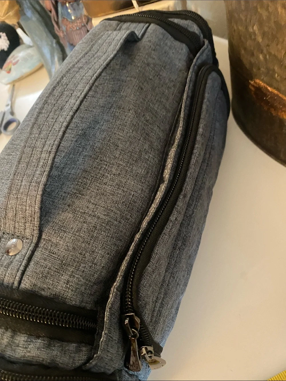 BNWNT Lug Trolley Gray Quilted Organizer